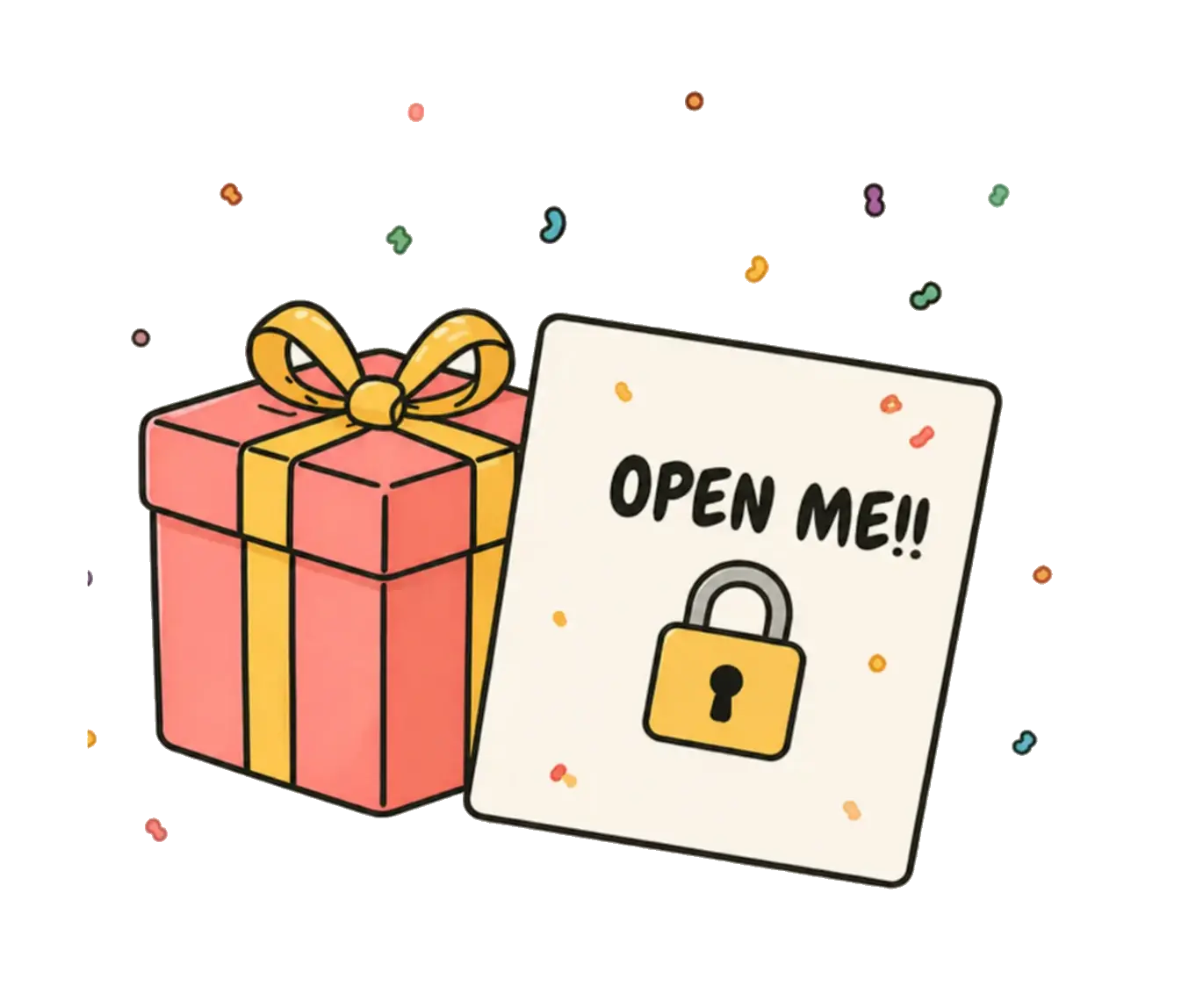 Gift with locked card